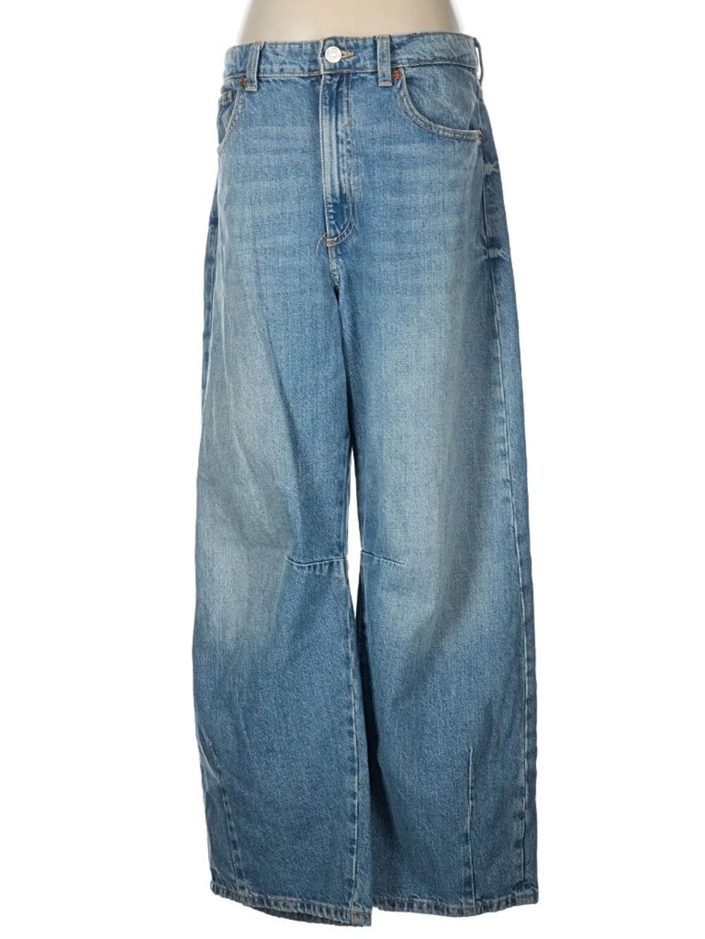ZARA Barrel Leg Jeans Medium Wash